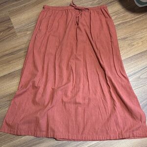 Rust Drawstring Skirt